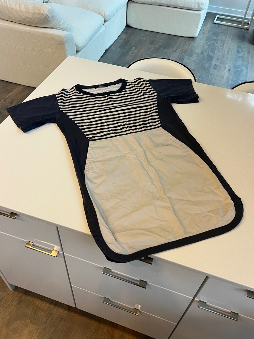 Weekend by MaxMara horizontal striped colorblock short sleeve dress fits medium